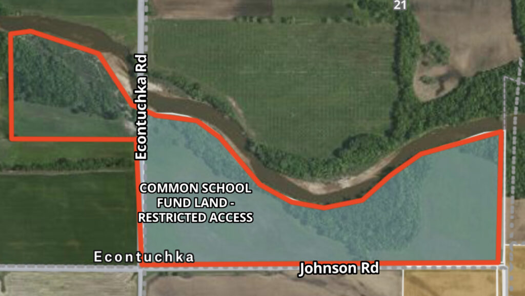 Great Waterfowl/Deer on 115 Acres in Pottawatomie County- Econtuchka River