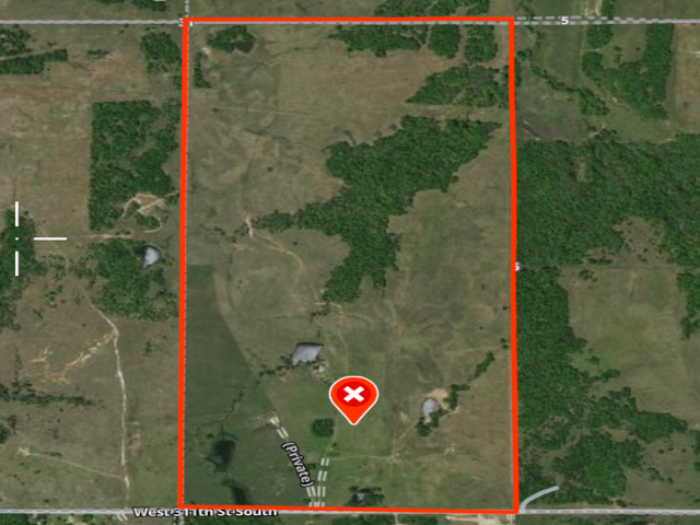 Excellent hunting, with waterfowl on this 320 acres in Creek County - Key West South