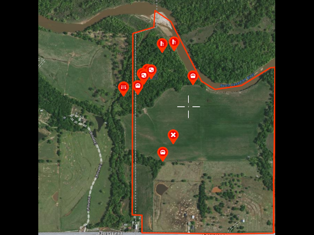 Close to OKC and on the River 190 acres Hunting Lease in Pottawatomie County -River 190